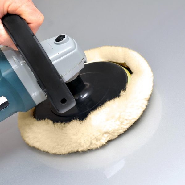 6  100% Wool Hook & Loop Grip Buffing Pad for Compound Cutting & Polishing (Pack of 2) Discount - Image 4