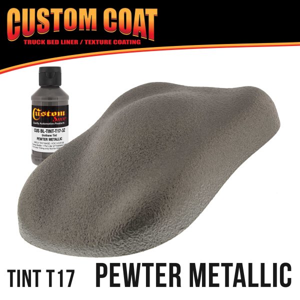 Pewter Metallic 2 Gallon Urethane Roll-On, Brush-On or Spray-On Truck Bed Liner Kit with Roller and Brush Applicator Kit - Textured Protective Coating Hot on Sale - Image 2