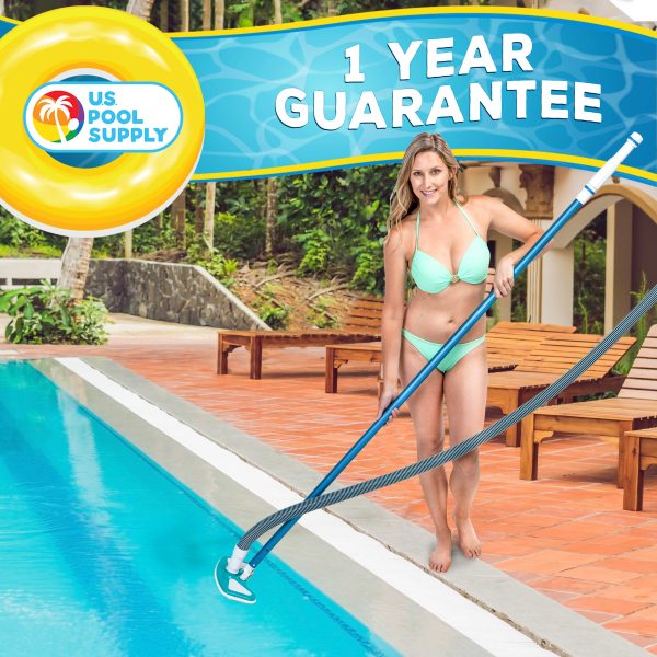 U.S. Pool Supply® 11  Weighted Butterfly Pool Vacuum Head with Swivel Hose Connection & EZ Clip Handle - Connect 1-1 4  or 1-1 2  Hose - Removes Debris, Cleans Floors For Discount - Image 5