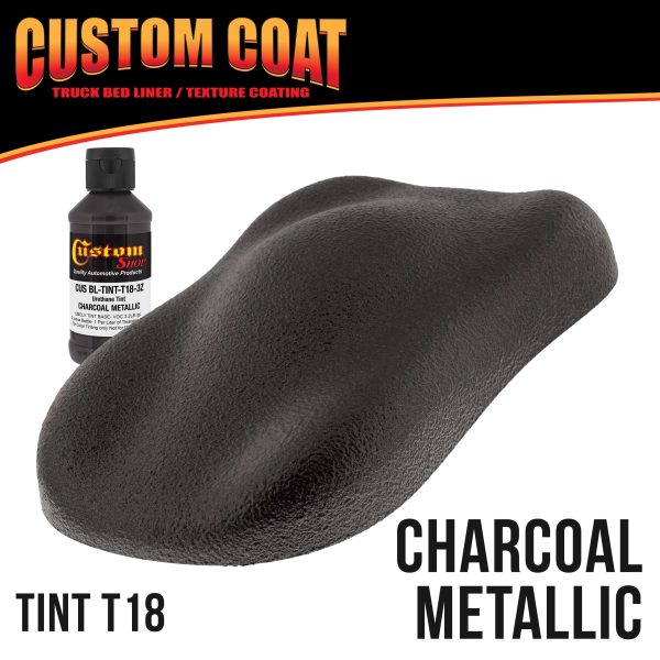 Charcoal Metallic 2 Gallon Urethane Roll-On, Brush-On or Spray-On Truck Bed Liner Kit with Roller & Brush Applicator Kit - Textured Protective Coating Fashion - Image 2