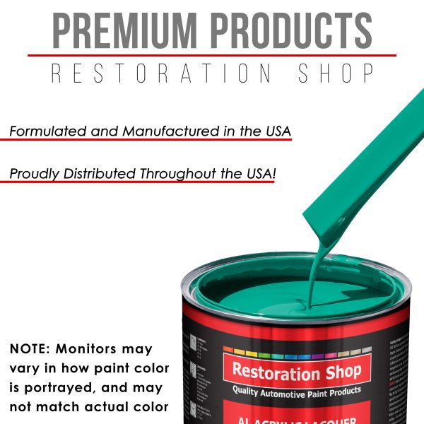 Tropical Turquoise - Acrylic Lacquer Auto Paint - Complete Quart Paint Kit with Medium Thinner - Professional Automotive Car Truck Refinish Coating For Cheap - Image 4