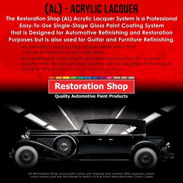 Sunshine Yellow - Acrylic Lacquer Auto Paint - Complete Quart Paint Kit with Medium Thinner - Professional Automotive Car Truck Refinish Coating For Sale - Image 3