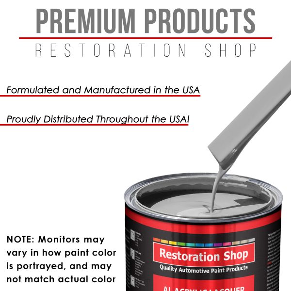 Mesa Gray - Acrylic Lacquer Auto Paint - Complete Quart Paint Kit with Medium Thinner - Professional Automotive Car Truck Guitar Refinish Coating Online now - Image 4