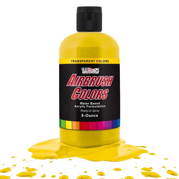 Bright Yellow, Transparent Acrylic Airbrush Paint, 8 oz. on Sale