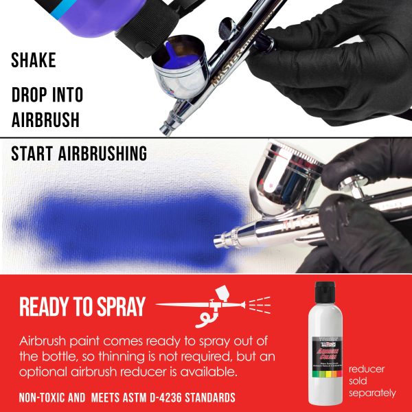 Bright Red, Transparent Acrylic Airbrush Paint, 8 oz. Online now - Image 3