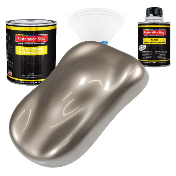 Arizona Bronze Metallic Acrylic Enamel Auto Paint - Complete Quart Paint Kit - Pro Single Stage Automotive Car Truck Coating, 8:1 Mix Ratio 2.8 VOC Online