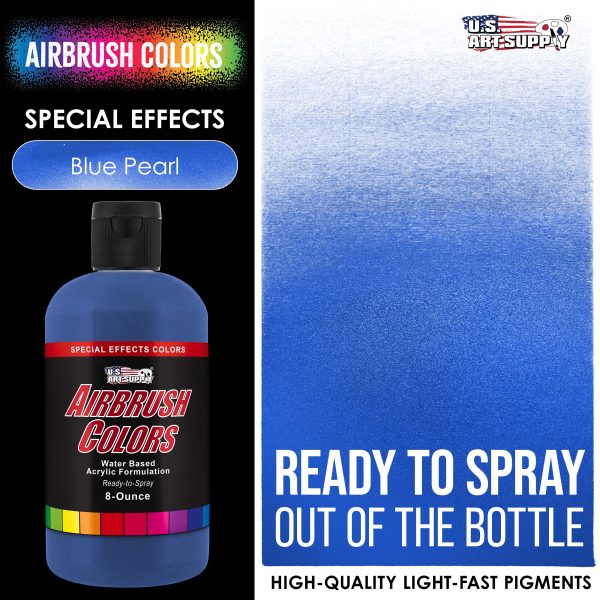 Blue Pearl, Pearlized Special Effects Acrylic Airbrush Paint, 8 oz. For Cheap - Image 2