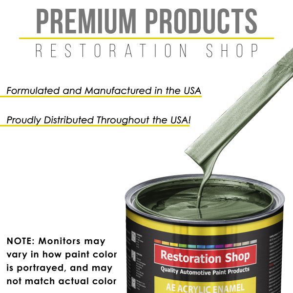 Fern Green Metallic Acrylic Enamel Auto Paint - Complete Quart Paint Kit - Professional Single Stage Automotive Car Coating, 8:1 Mix Ratio 2.8 VOC For Cheap - Image 4