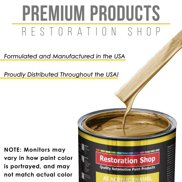 Autumn Gold Metallic Acrylic Enamel Auto Paint - Complete Quart Paint Kit - Professional Single Stage Automotive Car Coating, 8:1 Mix Ratio 2.8 VOC on Sale - Image 4
