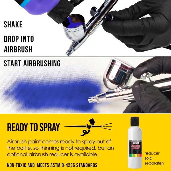 Bright Yellow, Transparent Acrylic Airbrush Paint, 8 oz. on Sale - Image 3