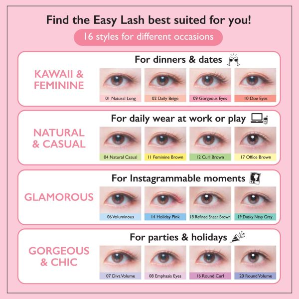 Dolly Wink Easy Lash No.18 Sophisticated Sheer Brown Eyelashes by Koji For Sale - Image 4